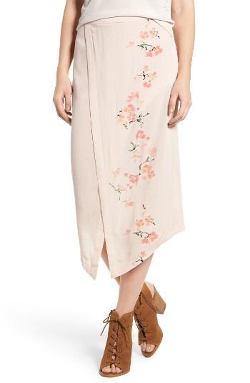 Women's Hinge Wrap Front Midi Skirt