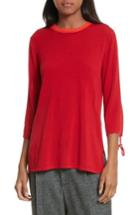 Women's Grey Jason Wu Ruched Sleeve Sweater - Red