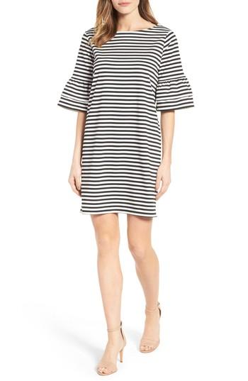 Petite Women's Halogen Ruffle Sleeve Shift Dress, Size P - Ivory