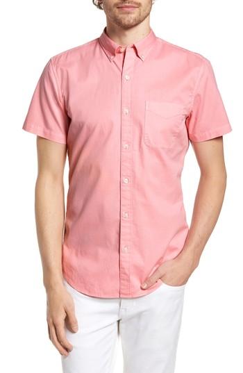 Men's Bonobos Slim Fit Short Sleeve Sport Shirt R - Pink