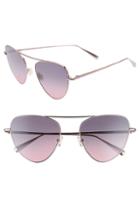 Women's Monse X Morgenthal Frederics Erica 57mm Cat Eye Sunglasses - Silver/ Rose