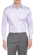 Men's Nordstrom Men's Shop Trim Fit Stripe Dress Shirt 34/35 - Purple