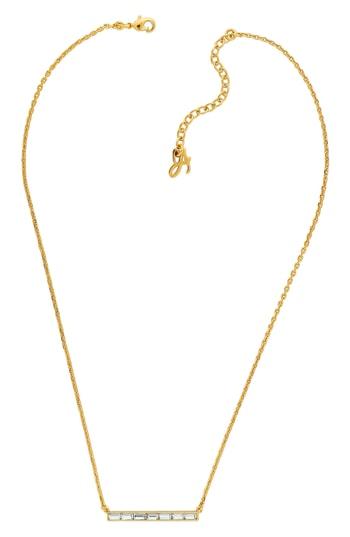 Women's Adore Baguette Crystal Bar Necklace