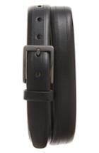 Men's Trafalgar Cortina Leather Belt - Black