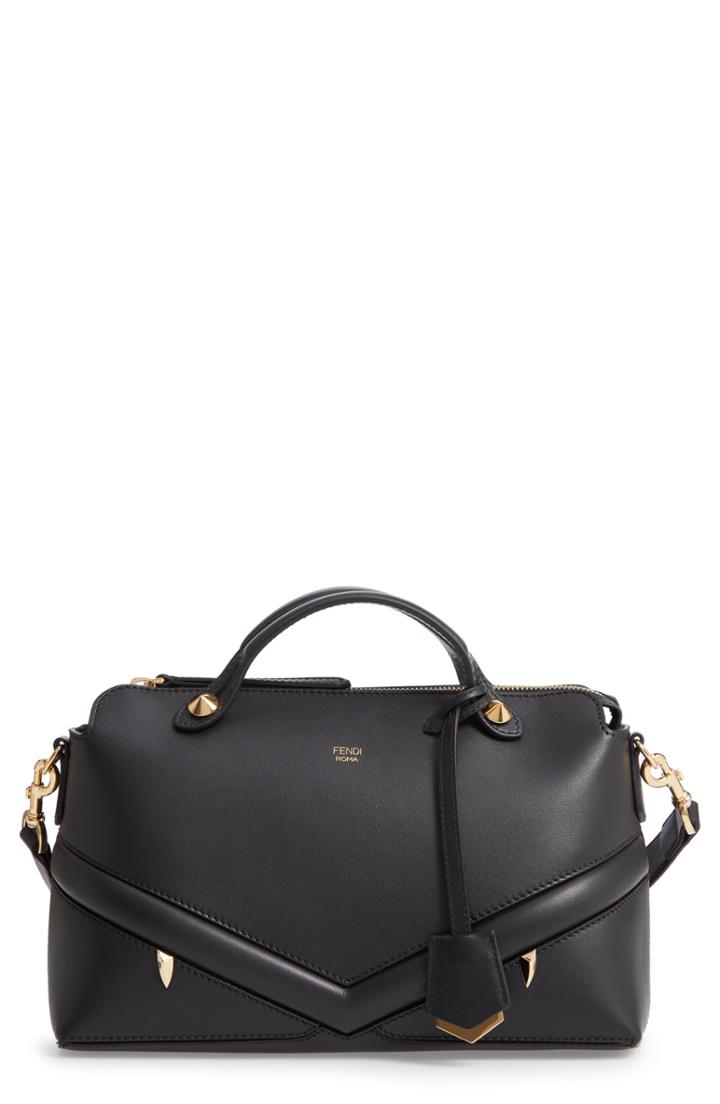 Fendi By The Way - Wonders Convertible Leather Shoulder Bag - Black