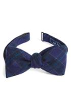 Men's The Tie Bar Pittsfield Plaid Wool Bow Tie, Size - Purple