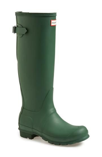 Women's Hunter Original Tall Adjustable Back Rain Boot M - Green