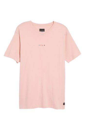 Men's Barney Cools Hola Embroidered T-shirt - Pink