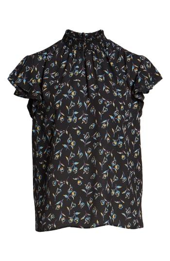 Women's Halogen Smocked Neck Blouse