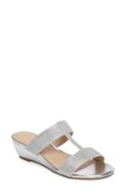 Women's Pink Paradox London Melina Wedge Slide Sandal .5 M - Metallic