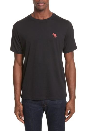 Men's Ps Paul Smith Embroidered Zebra T-shirt - Black