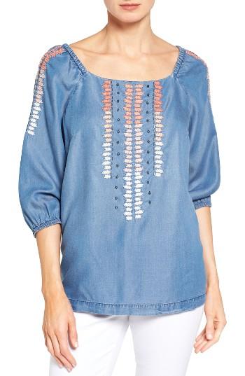 Women's Kut From The Kloth Shaylee Embellished Peasant Top