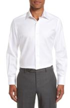 Men's David Donahue Trim Fit Dress Shirt - 34/35 - White
