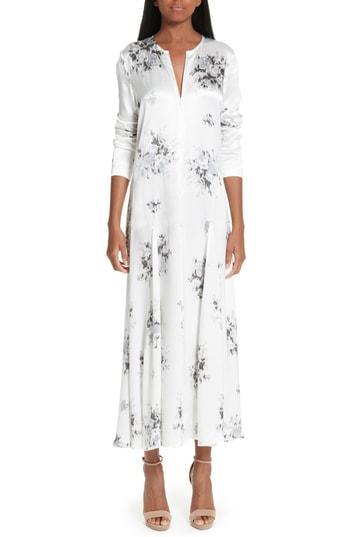 Women's Ganni Cameron Floral Dress Us / 34 Eu - White