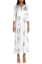Women's Ganni Cameron Floral Dress Us / 34 Eu - White