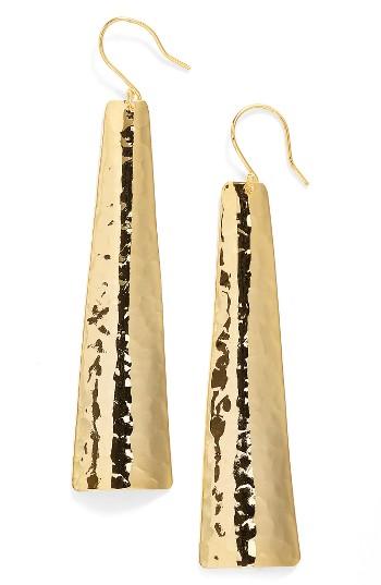 Women's Argento Vivo Hammered Linear Earrings