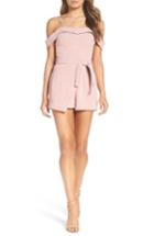 Women's Greylin Ellie Off The Shoulder Romper - Coral