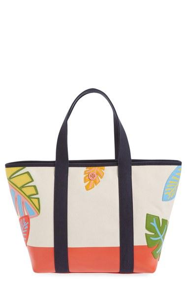 Tory Burch Applique Canvas Tote