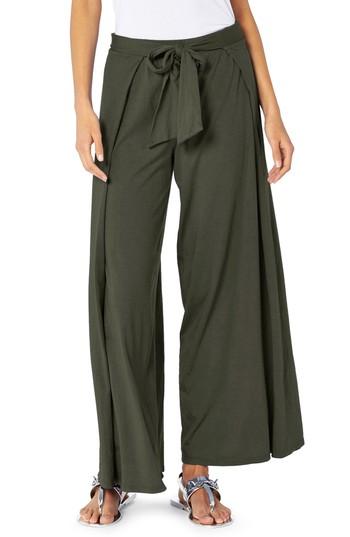Women's Michael Stars Wide Leg Pants - Green
