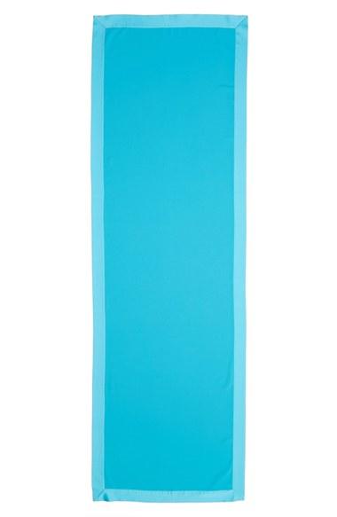 Women's St. John Collection Luxe Satin Trim Classic Cady Wrap, Size - Blue/green