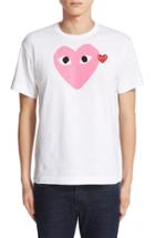 Men's Comme Des Garcons Play Heart Print T-shirt - Pink