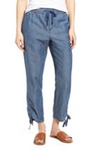 Women's Caslon Side Ruched Crop Pants - Blue
