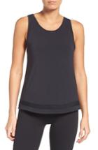 Women's Zella Kayla Mesh Inset Tank, Size - Black