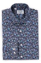 Men's Duchamp Trim Fit Floral Dress Shirt .5 - 32/33 - Blue