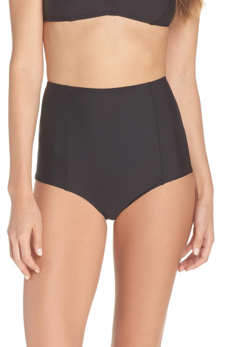 Women's J.crew High Waist Bikini Bottoms, Size - Black