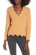 Women's Codexmode Scallop Hem Pullover - Beige