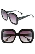 Women's Alice + Olivia Lexington 55mm Square Sunglasses - Black