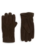 Men's Eleventy Suede Gloves - Brown