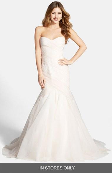 Women's Bliss Monique Lhuillier Tulle Trumpet Dress