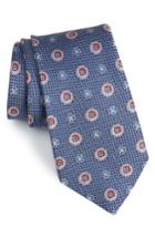 Men's Nordstrom Men's Shop Rurwin Medallion Silk Tie, Size - Blue