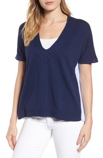 Women's Vineyard Vines Mixed Media Sweater - Blue