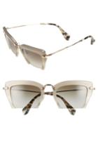 Women's Miu Miu 'noir' 54mm Cat Eye Sunglasses - Light Grey