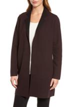 Women's Eileen Fisher Notch Collar Merino Wool Topper