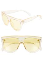 Women's Glance Eyewear 65mm Transparent Shield Sunglasses - Yellow
