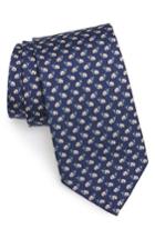 Men's Salvatore Ferragamo Euforia Print Silk Tie, Size - Blue