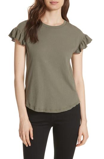 Women's Kate Spade New York Ruffle Sleeve Tee, Size - Green