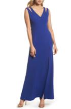Women's Vince Camuto Cutout Shoulder Scuba Gown - Blue