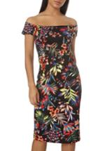 Women's Dorothy Perkins Tropical Bardot Pencil Dress