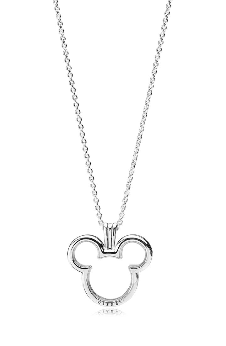Women's Pandora Disney Mickey Mouse Floating Locket Pendant Necklace