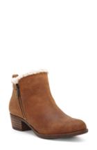 Women's Lucky Brand Basel Faux Fur Lining Bootie .5 M - Brown