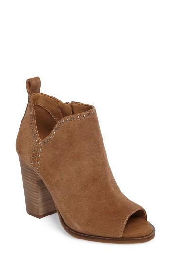 Women's Lucky Brand Lotisha Studded Open Toe Bootie M - Beige