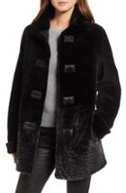 Women's Blue Duck Genuine Shearling Coat - Black