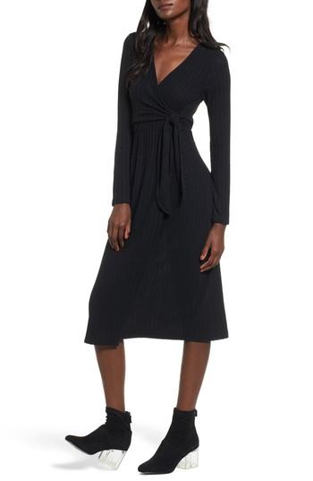 Women's Rib Knit Dress - Black