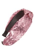 Cara Sequin Knot Headband, Size - Pink
