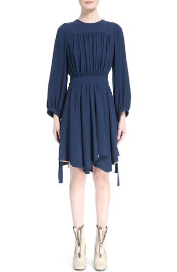 Women's Chloe Pleated Tie Cuff Cady Dress Us / 34 Fr - Blue