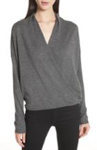 Women's Joie Lien Faux Wrap Sweater - Grey
